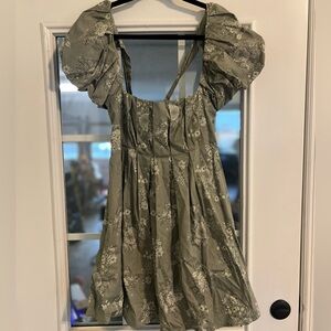 Altered state green floral dress